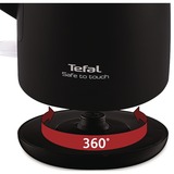 Tefal Safe to Touch KO3718, Wasserkocher schwarz/silber, 1,5 Liter
