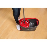 Vileda Turbo EasyWring & Clean Wischmop Komplettset, Bodenwischer schwarz/rot, inkl. Classic Ersatzkopf