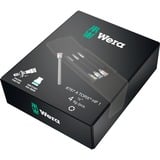 Wera Bitnuss-Satz 8767 A Sechsrund HF 1 Zyklop, 4-teilig, Steckschlüssel schwarz/silber, 1/4", in textiler Box