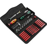 Wera Kraftform Kompakt W1 Wartung, 1/4", Werkzeug-Set inkl. Umschaltknarre, in textiler Box