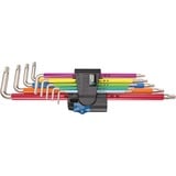 Wera Winkelschlüsselsatz 3967/9 TX SXL Multicolour HF Stainless 1, Schraubendreher Edelstahl, mit Halteclip