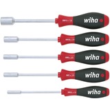 Wiha Steckschlüssel-Schraubendreher-Set SoftFinish, 5-teilig schwarz/rot