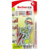 fischer Dübel DUOPOWER 6x30 RH K hellgrau/rot, 6 Stück