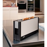 ritter Langschlitz-Toaster volcano 3 aluminium/schwarz, 1.000 Watt, für 2 Scheiben Toast