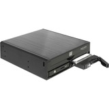 DeLOCK 5.25" Wechselrahmen für 1 x 5.25" Slim Laufwerk + 2 x 2.5" SATA HDD / SSD, Einbaurahmen schwarz