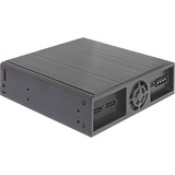 DeLOCK 5.25" Wechselrahmen für 1 x 5.25" Slim Laufwerk + 2 x 2.5" SATA HDD / SSD, Einbaurahmen schwarz