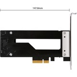 Icy Dock MB840M2P-B, Einbaurahmen schwarz/silber, M.2 NVMe SSD zu PCIe 3.0 x4 wechselbarer SSD Mobile Rack 