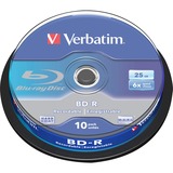 Verbatim BD-R 25 GB, Blu-ray-Rohlinge 6fach, 10 Stück, Retail