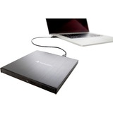 Verbatim External Slimline-Blu-ray-Writer, externer Blu-ray-Brenner schwarz, USB 3.1 Gen 1 (Typ-C)