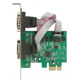 DeLOCK PCI Express Karte > 2 x Seriell RS-232 High Speed 921K, Schnittstellenkarte mit Spannungsversorgung