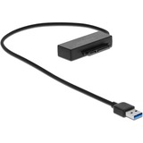 DeLOCK USB 3.2 Gen 1 Konverter, USB-A Stecker > SATA 22 Pin Stecker schwarz, 45cm, mit 3,5" Schutzhülle