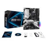 ASRock B550 Pro4, Mainboard schwarz/silber