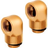 Corsair XF 90° Rotary Adapter Twin Pack, Verbindung gold, kompatibel mit CORSAIR XF Fittings