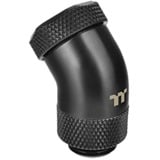 Thermaltake Pacific G1/4 PETG Tube 45-Degree compression 12mm OD, Anschlüsse schwarz, CL-W146-CU00BL-A