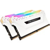 Corsair DIMM 16 GB DDR4-3200 (2x 8 GB) Dual-Kit, Arbeitsspeicher weiß, CMW16GX4M2C3200C16W, Vengeance RGB PRO, INTEL XMP