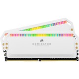 Corsair DIMM 16 GB DDR4-3200 (2x 8 GB) Dual-Kit, für AMD Optimiert , Arbeitsspeicher weiß, CMT16GX4M2Z3200C16W, Dominator Platinum RGB, INTEL XMP
