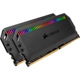 Corsair DIMM 16 GB DDR4-3600 (2x 8 GB) Dual-Kit, Arbeitsspeicher schwarz, CMT16GX4M2C3600C18, Dominator Platinum RGB, INTEL XMP