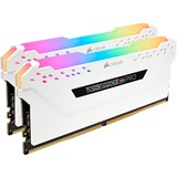 Corsair DIMM 16 GB DDR4-3600 (2x 8 GB) Dual-Kit, Arbeitsspeicher weiß, CMW16GX4M2C3600C18W, Vengeance RGB PRO, INTEL XMP