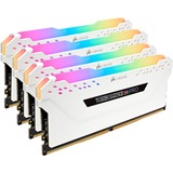 Corsair DIMM 32 GB DDR4-3200 (4x 8 GB) Quad-Kit, Arbeitsspeicher weiß, CMW32GX4M4C3200C16W, Vengeance RGB PRO, INTEL XMP