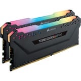 Corsair DIMM 64 GB DDR4-3200 (2x 32 GB) Dual-Kit, Arbeitsspeicher schwarz, CMW64GX4M2E3200C16, Vengeance RGB PRO, INTEL XMP