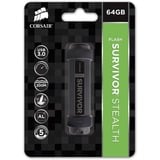 Corsair Flash Survivor Stealth 64 GB, USB-Stick schwarz, USB-A 3.2 Gen 1