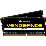 Corsair SO-DIMM 32 GB DDR4-2666 Kit, Arbeitsspeicher schwarz, CMSX32GX4M2A2666C18, Vengeance
