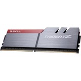 G.Skill DIMM 16 GB DDR4-3200 (2x 8 GB) Dual-Kit, Arbeitsspeicher grau/rot, F4-3200C16D-16GTZB, Trident Z, INTEL XMP
