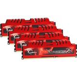 G.Skill DIMM 32 GB DDR3-1333 (4x 8 GB) Quad-Kit, Arbeitsspeicher F3-10666CL9Q-32GBXL, RipjawsX, Retail