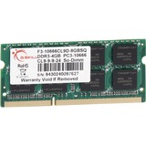 G.Skill SO-DIMM 4 GB DDR3-1333  , für MacBook Pro/iMac , Arbeitsspeicher F3-10666CL9S-4GBSQ, SQ, Retail