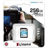 Kingston Canvas Go! Plus 256 GB SDXC, Speicherkarte schwarz, UHS-I U3, Class 10, V30