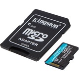 Kingston Canvas Go! Plus 256 GB microSDXC, Speicherkarte schwarz, UHS-I U3, Class 10, V30, A2