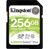 Kingston Canvas Select Plus 256 GB SDXC, Speicherkarte schwarz, UHS-I U3, Class 10, V30