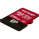 Patriot EP Series 256 GB microSDXC, Speicherkarte rot/schwarz, UHS-I U3, Class 10, V30, A1