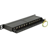 DeLOCK 10"Patchpanel 12P Cat.6A 0,5HE schwarz