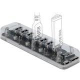 DeLOCK Externer USB 3.0 Hub mit 7 Ports, USB-Hub transparent