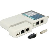 DeLOCK Kabeltester RJ45 / RJ12 / BNC / USB  weiß