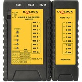 DeLOCK Kabeltester RJ45 / RJ12 / PoE schwarz/gelb