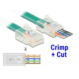 DeLOCK RJ-45 Crimp+Cut Stecker Cat.5e UTP transparent, 20 Stück