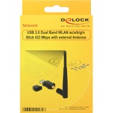 DeLOCK WLAN USB2.0 Stick, WLAN-Adapter schwarz