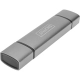 Digitus Dual Card Reader USB-C / USB 3.0, OTG, Kartenleser grau