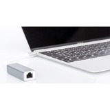 Digitus USB 3.2 Gen 1 Adapter, USB-C Stecker > RJ-45 Buchse weiß/silber, 20cm, 10/100/1.000 Mbit/s