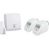Homematic IP Set Heizen 2er Basic + Fenster- und Türkontakt (HmIP-HAP, HmIP-eTRV-B, HmIP-SWDM) weiß