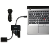 Kensington CH1000 USB-C 4-Port Hub, USB-Hub schwarz, 2x USB 3.0 Typ-A | 2x USB 3.0 Typ-C 