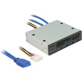 DeLOCK USB 3.0 Card Reader 5 Slot + 4 Port USB 3.0 Hub, Kartenleser schwarz