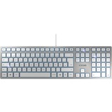 CHERRY KC 6000 SLIM, Tastatur silber, UK-Layout, Scissor-Switch