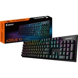 GIGABYTE AORUS K1, Gaming-Tastatur schwarz, DE-Layout, Cherry MX Red