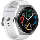 Huawei Watch GT 2e, Smartwatch schwarz/silber, Armband: Icy White, Fluorelastomer