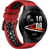 Huawei Watch GT 2e, Smartwatch schwarz, Armband: Lava Red, TPU-Band