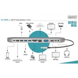 Digitus USB-C Docking Station, 12-Port, Dockingstation schwarz