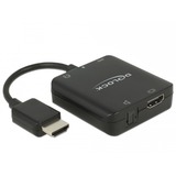 DeLOCK Adapter HDMI Stecker > HDMI + TOSLINK S/PDIF + 3,5mm Klinkenbuchse schwarz, Audio Extractor